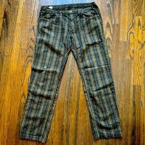 Superb men’s vintage Benetton plaid pants! 32” waist